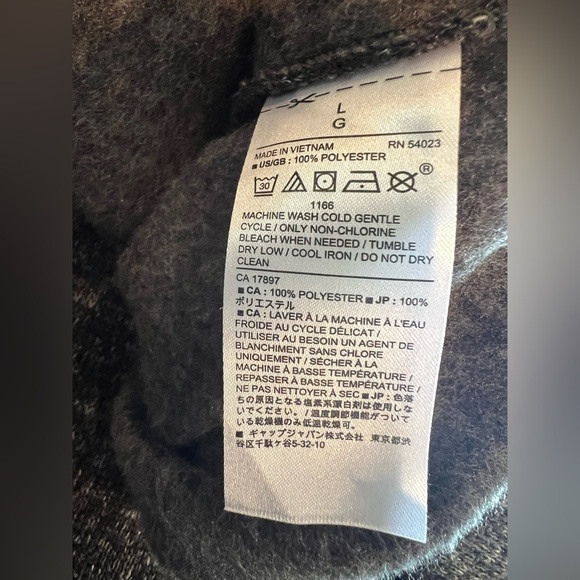 Banana Republic women’s heathered gray Zip-Up sweatshirt Jacket, size large, EUC - Picture 9 of 10